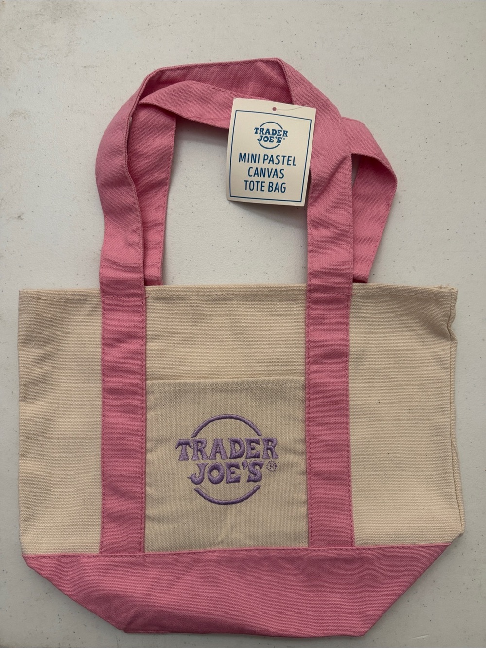 Trader Joe’s Mini Pastel Canvas Tote Bag